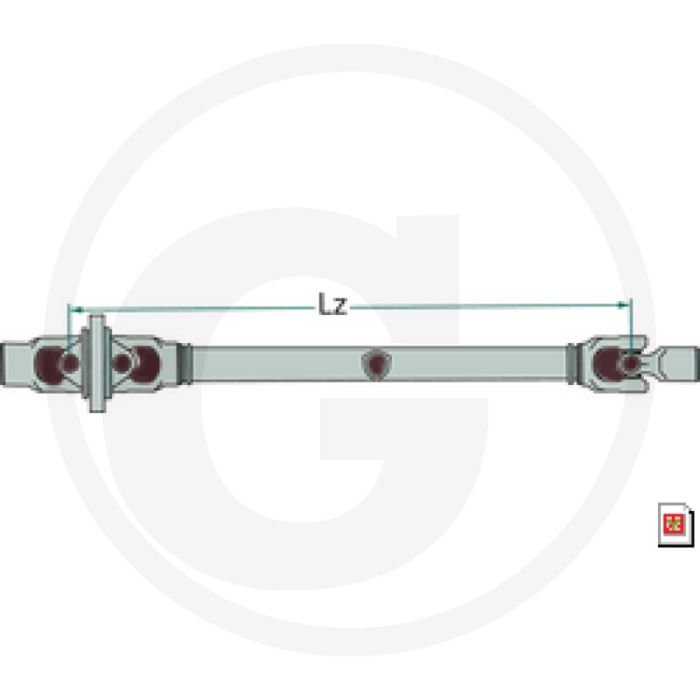 BLUELINE Aftakas, grootte: B6 80°, lengte: 1.210 mm BLUELINE Aftakas, grootte: B6 80°, lengte: 1.210 mm