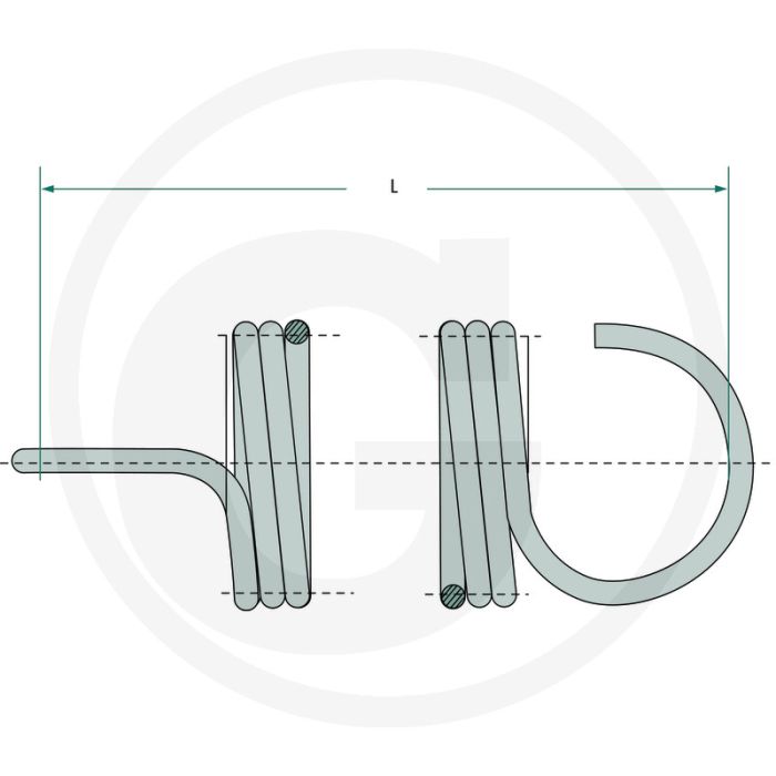 Ressort de traction 28,8 x 35,2 x 3,2 mm, L177 mm Ressort de traction 28,8 x 35,2 x 3,2 mm, L177 mm
