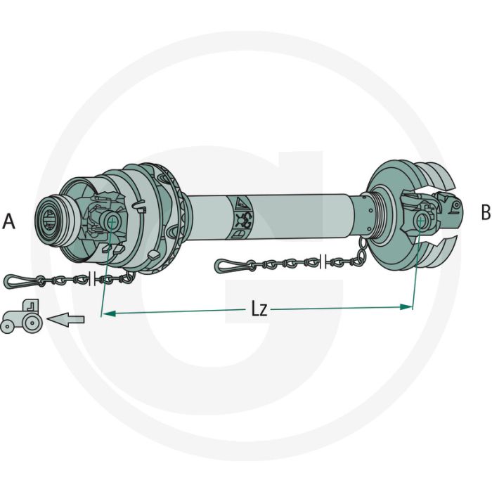 Walterscheid Aftakas, grootte: W2480, lengte: 1210 mm Walterscheid Aftakas, grootte: W2480, lengte: 1210 mm