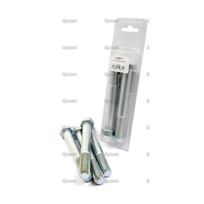 Metric Bolt, Afm.: M16x120mm (Din 931) 6stuks Agripak Metric Bolt, Afm.: M16x120mm (Din 931) 6stuks Agripak