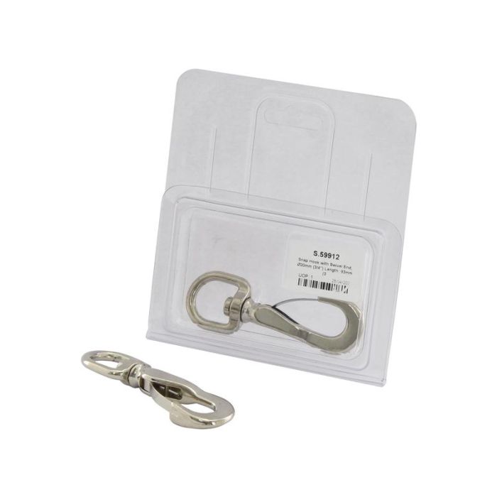 Musketonhaak, Ø20mm (3/4'') Lengte: 93mm (3 3/4'') (1pc. Agripak)