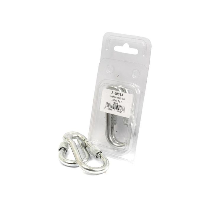 Karabijnhaak Schroef, Hook Ø7mm x 70mm (2stuks Agripak)