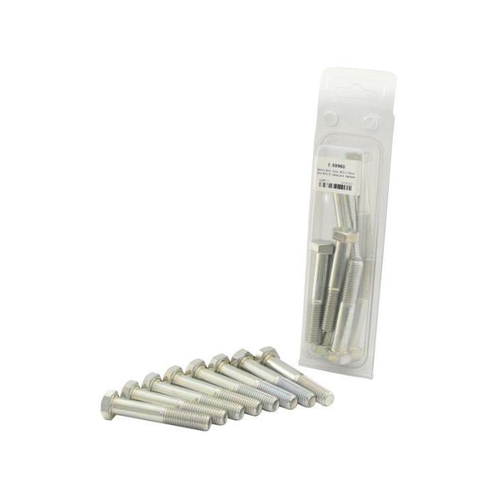 Metric Bolt, Afm.: M12x70mm (Din 931) 10stuks Agripak