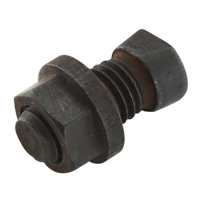 Ploegbout M14 x 45mm 12.9 conische kop 1 platte kant + moer25 stuks Doos