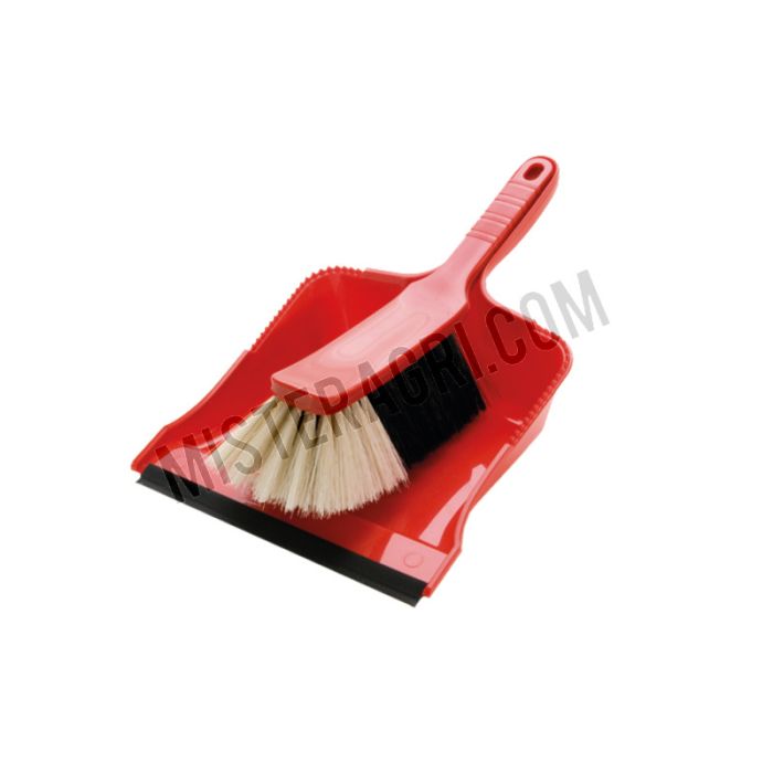 Stoffer en blik - 2-delig, plastic, stoffer en blik met lip