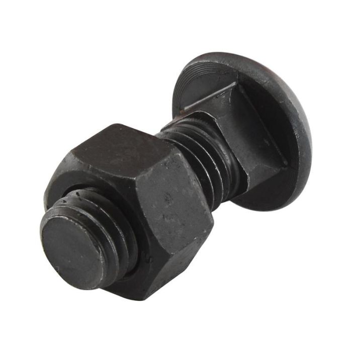 Ploegbout M12 x 30 12.9 zwart + moer 25 stuks Doos Ploegbout M12 x 30 12.9 zwart + moer 25 stuks Doos