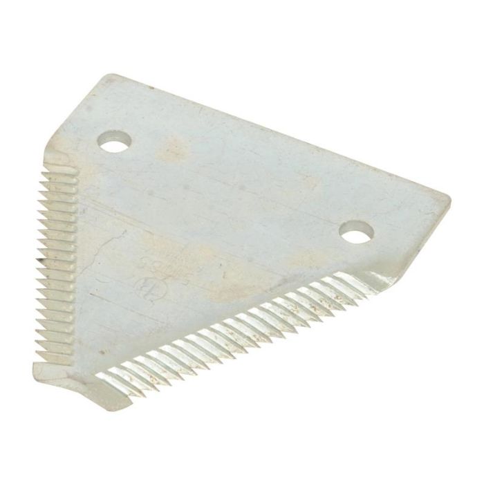 Maaimesje getand -  83x76x3mm -  Gat Ø6mm -  Gat afstand  52mm - Vervanging voorNew Holland