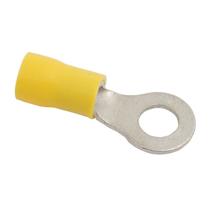 Anneau terminal de câble, décharge de traction simple,, 6.4mm, Jaune (4.0 - 6.0mm)