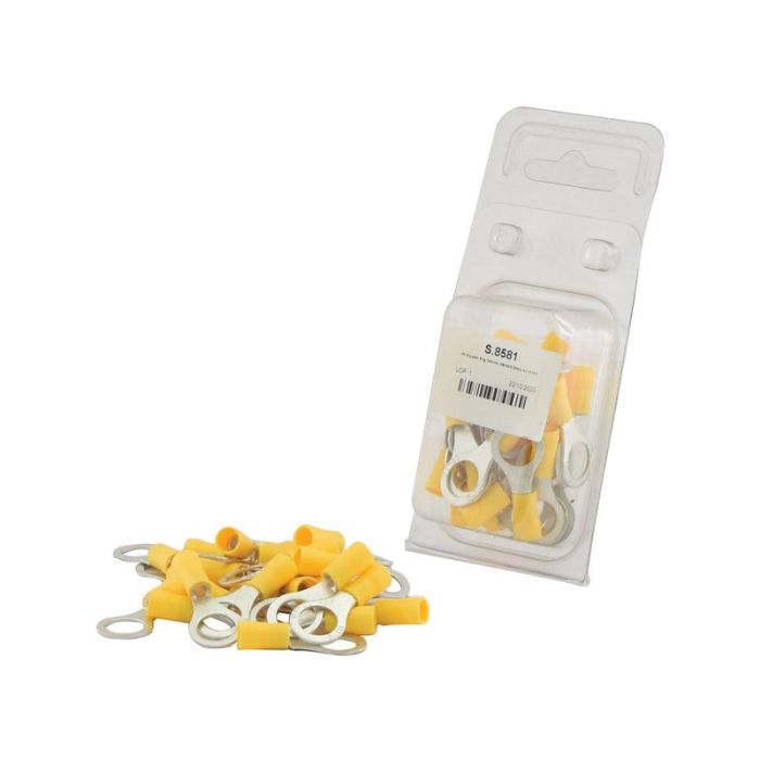 Cosse de câble, décharge de traction simple,, 10.5mm, Jaune (4.0 - 6.0mm) (Agripak 25 pièces)
