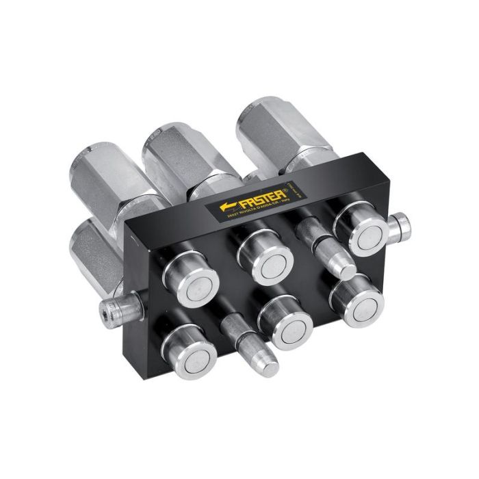 Multifaster koppeling 6 Poorten 1/2'' x 1/2'' BSP inwending mobiel deel 2P608