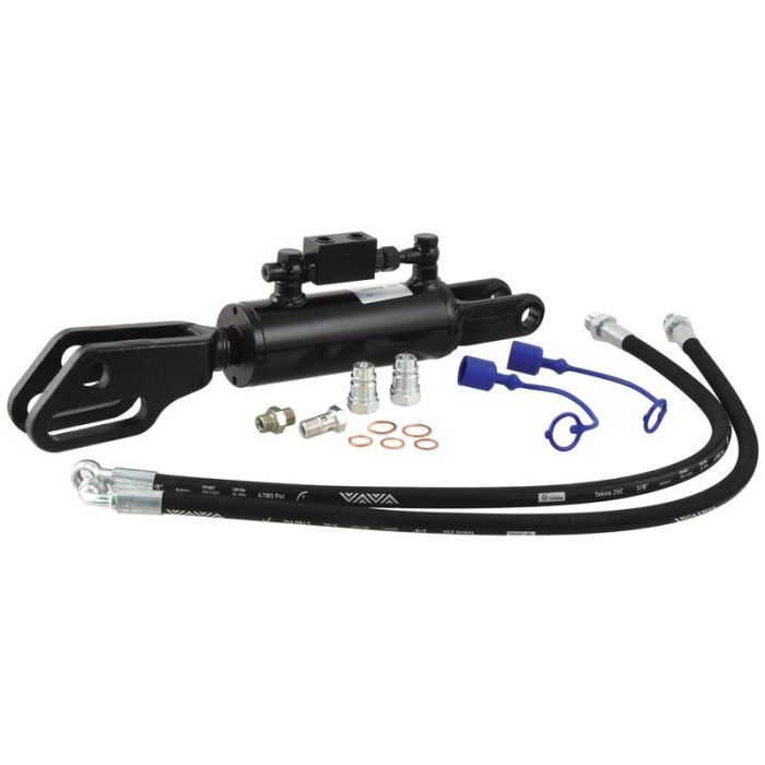 Hydraulische stabilisator (Met: Slangen) -  Vork Gat Ø 22mm -  Vork Gat Ø 26 & 27x97mm - Min. Lengte: 470mm, Cylinder binnen Ø: 70mm.