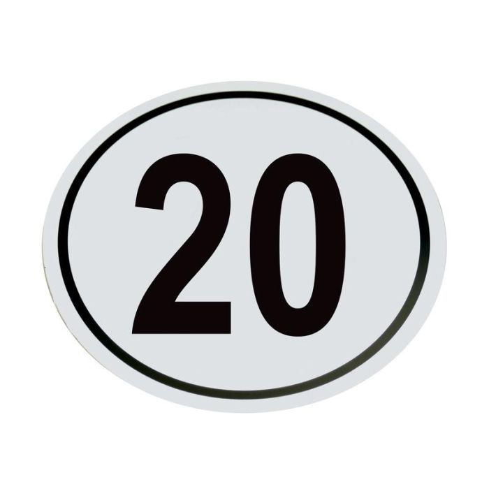 Kilometer Sticker 20Km/h