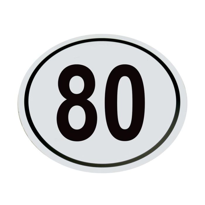 Kilometerschild PVC 80km/h