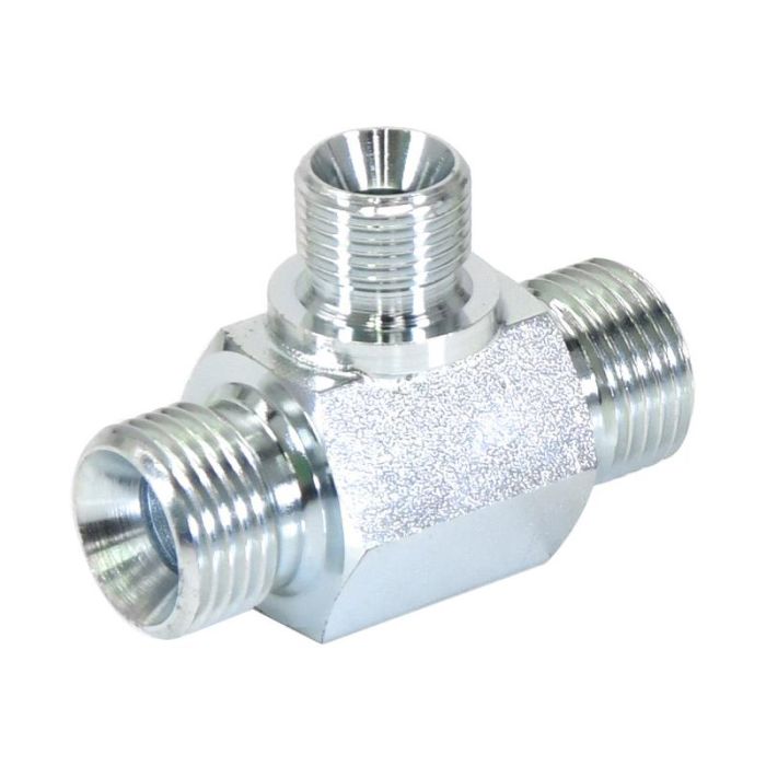 Hydraulische T-koppeling 1/2'' BSP Man x 1/2'' BSP Man x 3/8'' BSP Man Hydraulische T-koppeling 1/2'' BSP Man x 1/2'' BSP Man x 3/8'' BSP Man