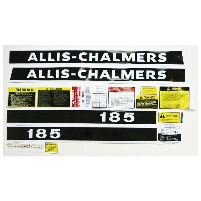 DECAL SET- ALLIS CHAMLERS 185