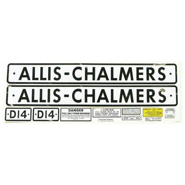 JEU DE DÉCALCOMANIES - ALLIS CHAMLERS D14 JEU DE DÉCALCOMANIES - ALLIS CHAMLERS D14