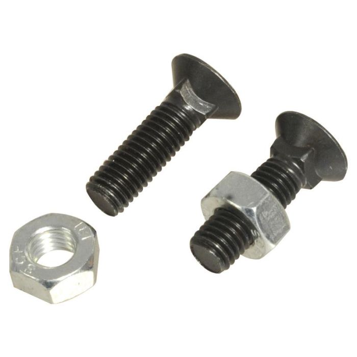 Ploegbout M10 x 35 8.8 verzinkt + moer