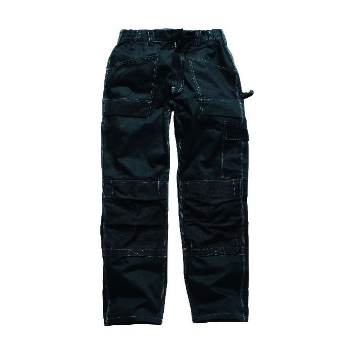 BROEK GDT290 OLIJF/ZWART 52 100% KATOEN