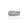 Parker Metrisch Slang Aansluiting 1'' x M36 x 2 Man Recht Zware Serie