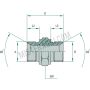 GA 3/8 M-BSP x 3/4 M-BSP