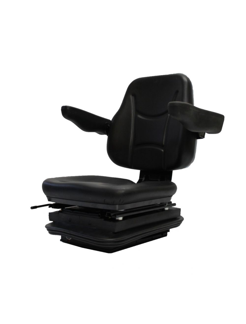 tractorstoel luchtgeveerd pvc zwart incl armleuningen