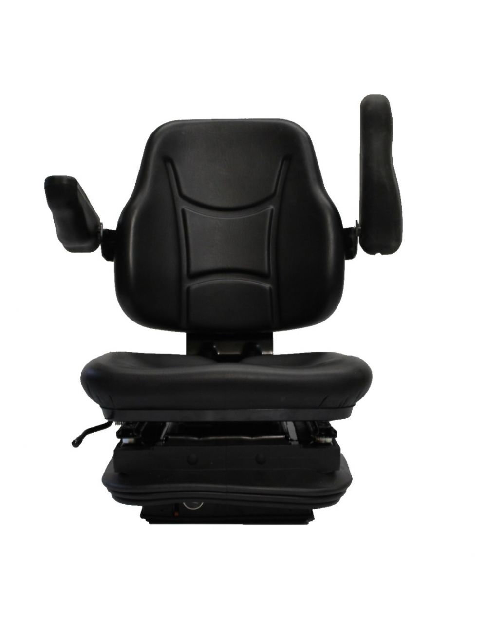 tractorstoel luchtgeveerd pvc zwart incl armleuningen