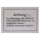 Achtung! voor Ölhydraulik