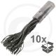 Jeu de brosses anti-mauvaises herbes, 10 pièces en acier, pour moteur AS