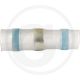 Connecteur à souder, L : 32,5 mm, Ø : 7,3 mm, lot de 10 pièces, bleu
