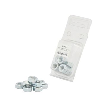 Ecrou M10 10 pièces classe 8 zingué DIN 934 Agripak