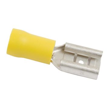 Connecteur plat, décharge de traction simple, - Femelle, 9.5mm, Jaune (4.0 - 6.0mm)