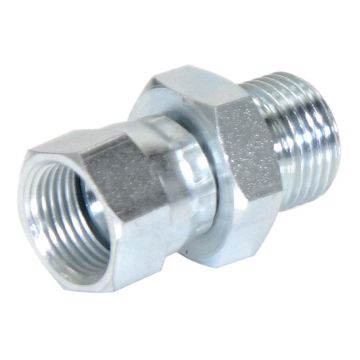 Hydraulisch verloopstuk 1/2'' BSP Man x 3/4'' JIC Wartelmoer, vrouwelijk