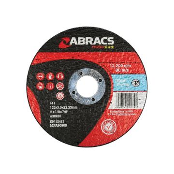 Disque de coupe métal plat Ø125 x 3 x 22.23mm A30RBF