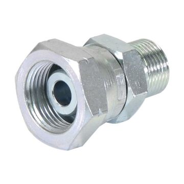 Hydraulisch verloopstuk 3/8'' BSP Man x M20x1.50 Metrisch Wartelmoer, vrouwelijk