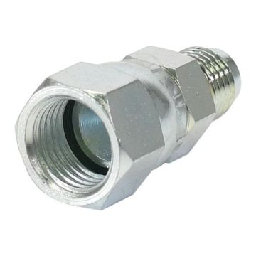Hydraulisch verloopstuk 7/16'' JIC Man x 9/16'' JIC Wartelmoer, vrouwelijk
