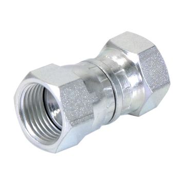 Hydraulisch verloopstuk 3/8'' BSP Wartelmoer, vrouwelijk x 3/4'' JIC Wartelmoer, vrouwelijk