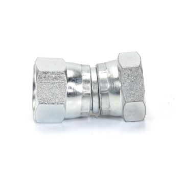 Hydraulisch verloopstuk 1/2'' BSP Wartelmoer, vrouwelijk x 7/8'' JIC Wartelmoer, vrouwelijk