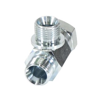 Hydraulische T-koppeling 1/2'' BSP Man x 1/2'' BSP Wartelmoer, vrouwelijk x 1/2'' BSP Man