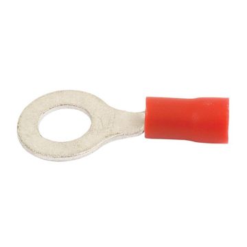 Anneau de raccordement de câble, décharge de traction simple,, 6.4mm, Rouge (0.5 - 1.5mm)