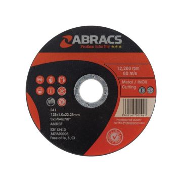 Trennscheibe Metall Ø125 x 1 x 22,23mm A60TBF
