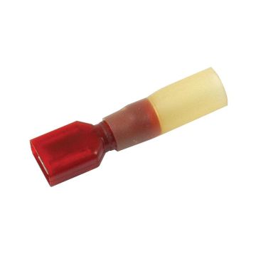 Borne femelle isolée thermorétractable - Rouge
