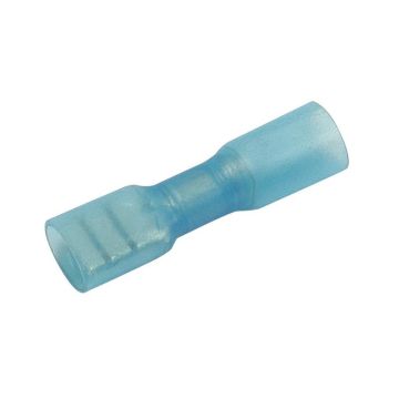 Borne femelle isolée thermorétractable - Bleu