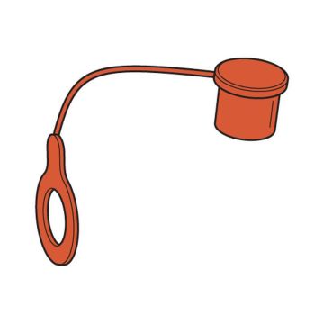 Capuchon de poussière 1/2'' Rouge pour la partie homme