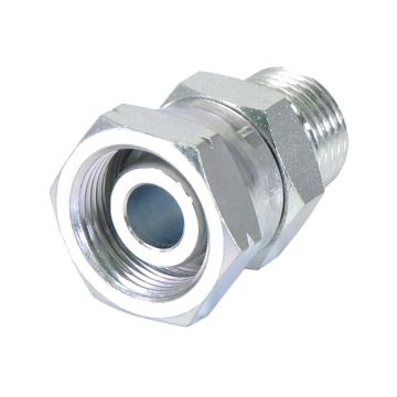 Hydraulisch verloopstuk 1/2'' BSP Man x M24x1.50 Metrisch Wartelmoer, vrouwelijk