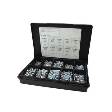Metric Roofing Bolt & Nut Assortment, 450stuks Compak