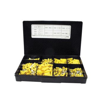 Assortiment Kabelschoenen, enkele trekontlasting, Geel (Handipak 270 stuks)