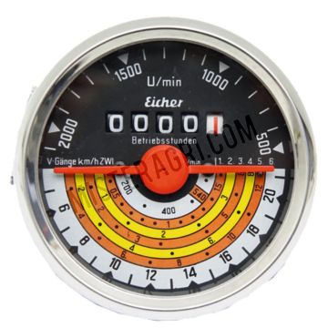 Gabarit du tracteur - dimension d'installation de 80 mm, sens de rotation à gauche