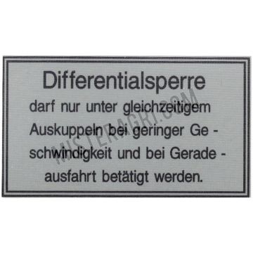 Sticker - differentieel