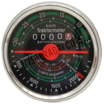 Tractormeter - draairichting links 30 km/h