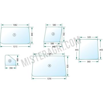 Vitres transparentes - avant et arrière